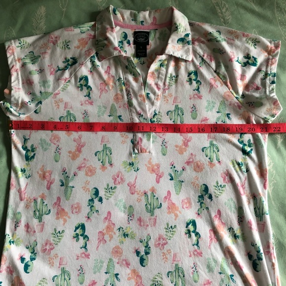 Laura Ashley cactus print nightshirt - size Large - Picture 11 of 16